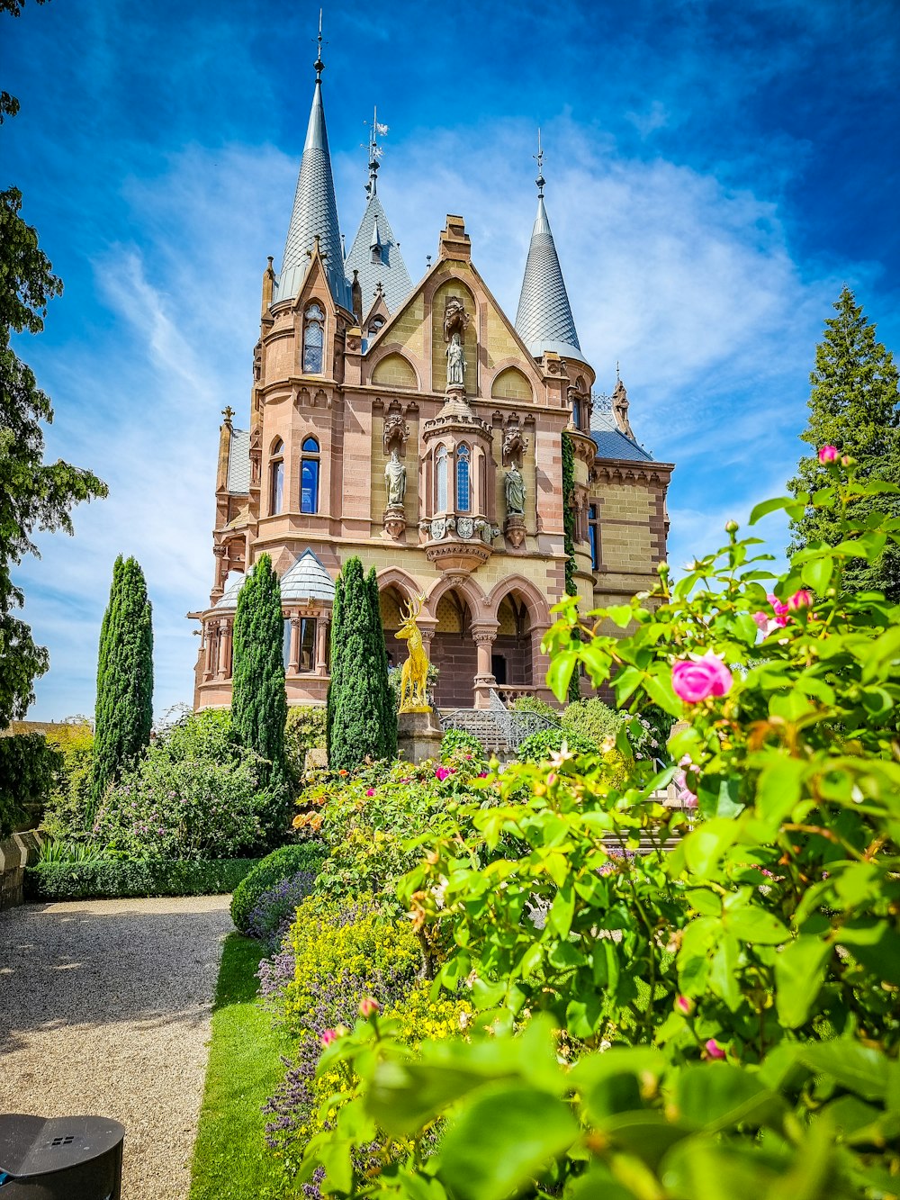 a large building with towers and spires