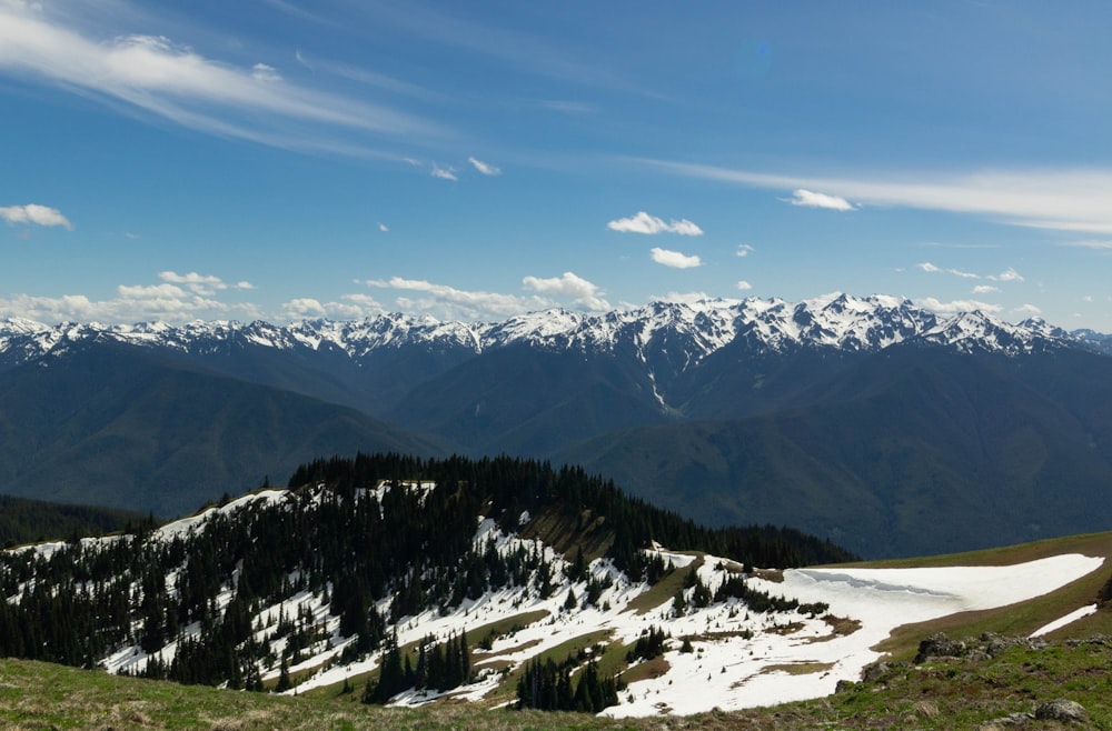 Une chaîne de montagnes enneigée