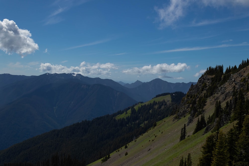 a valley between mountains