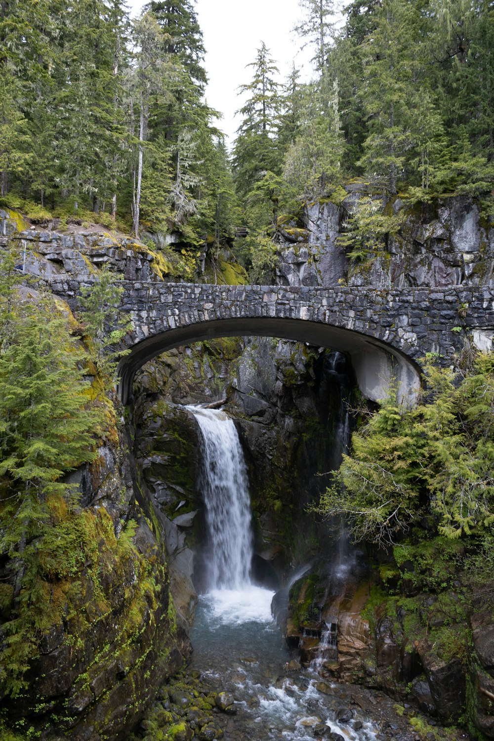 a bridge over a river