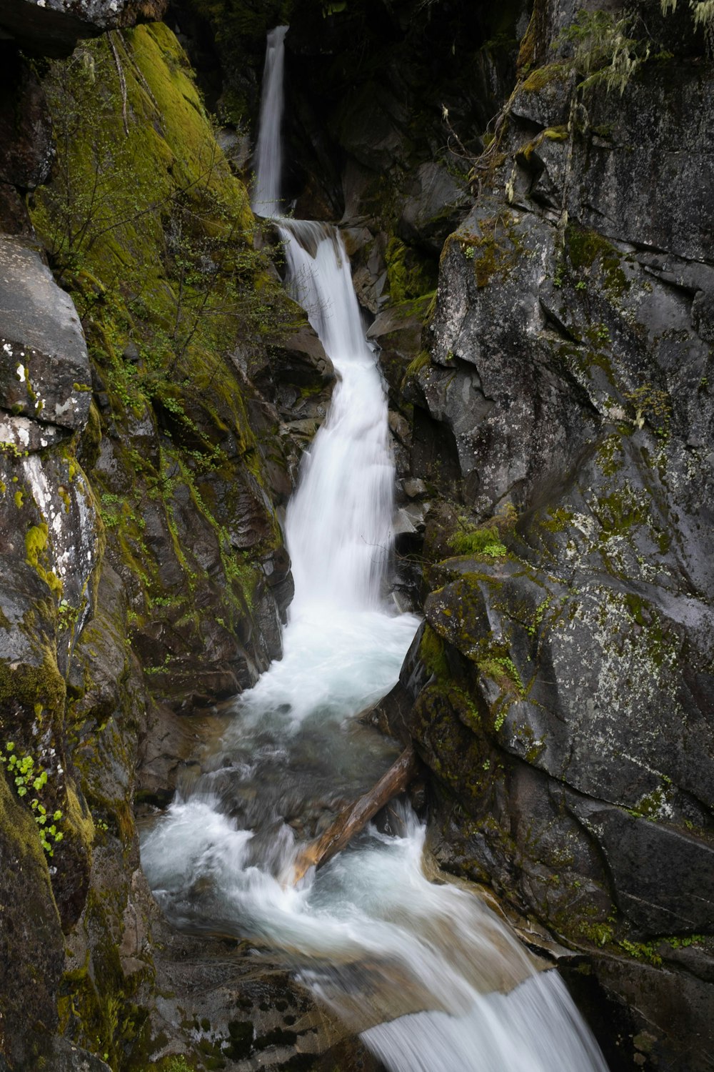 a waterfall over rocks