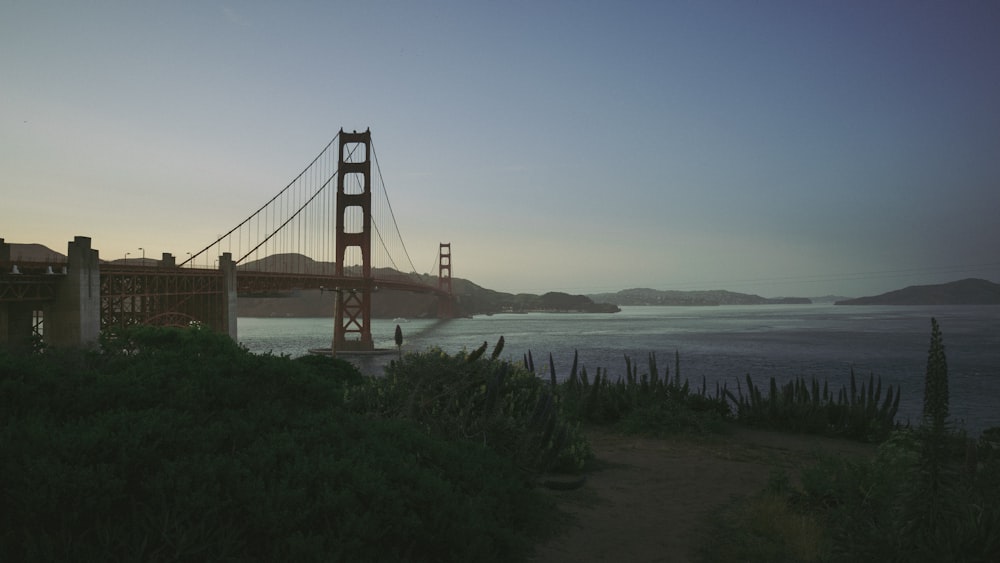 a bridge over a body of water