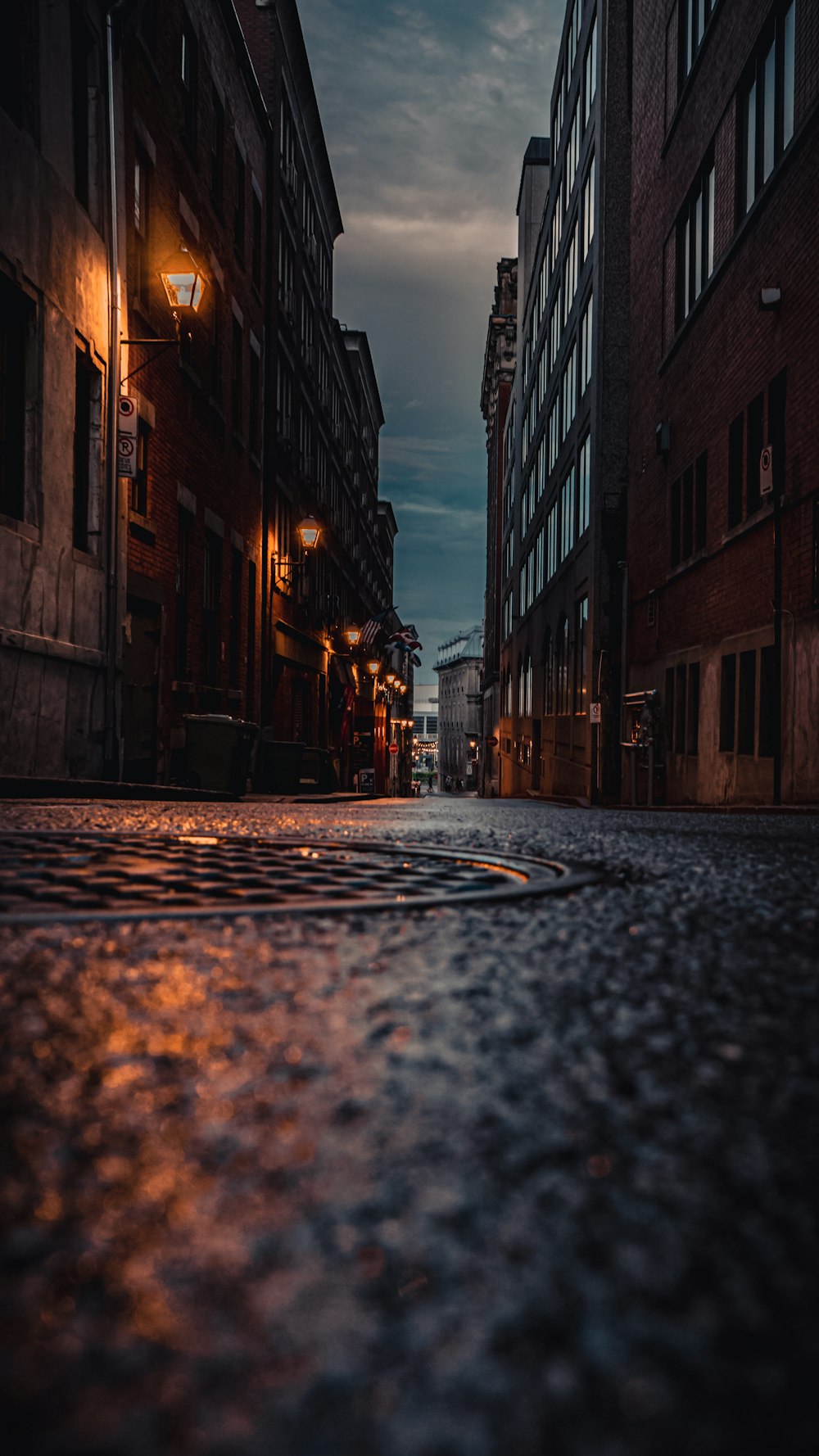 a street with buildings on either side