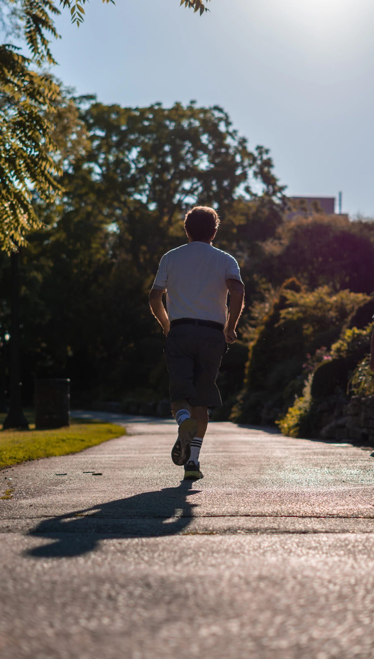 Runner training outdoors at sunrise