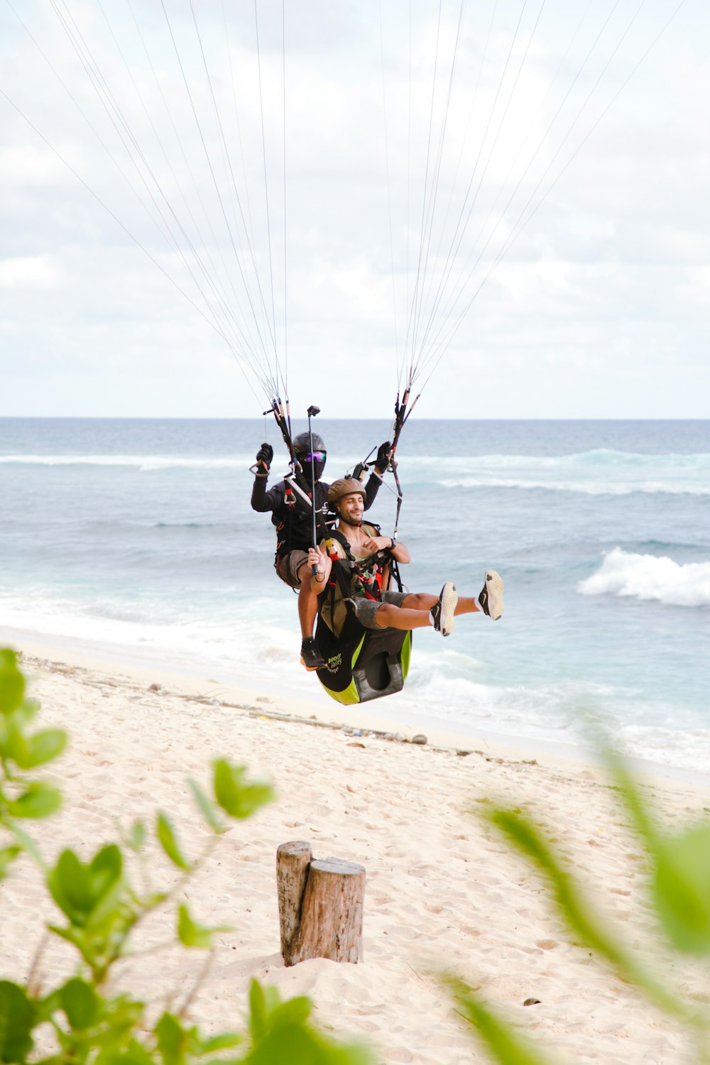 a group of people parachuting