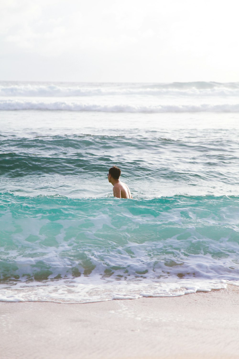 a person in the ocean