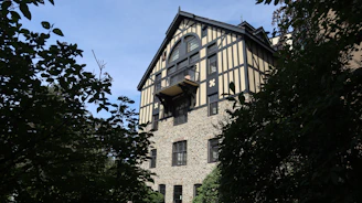 Historic exterior view of Marmion Lodge building in Tamworth, showcasing its classic architecture.