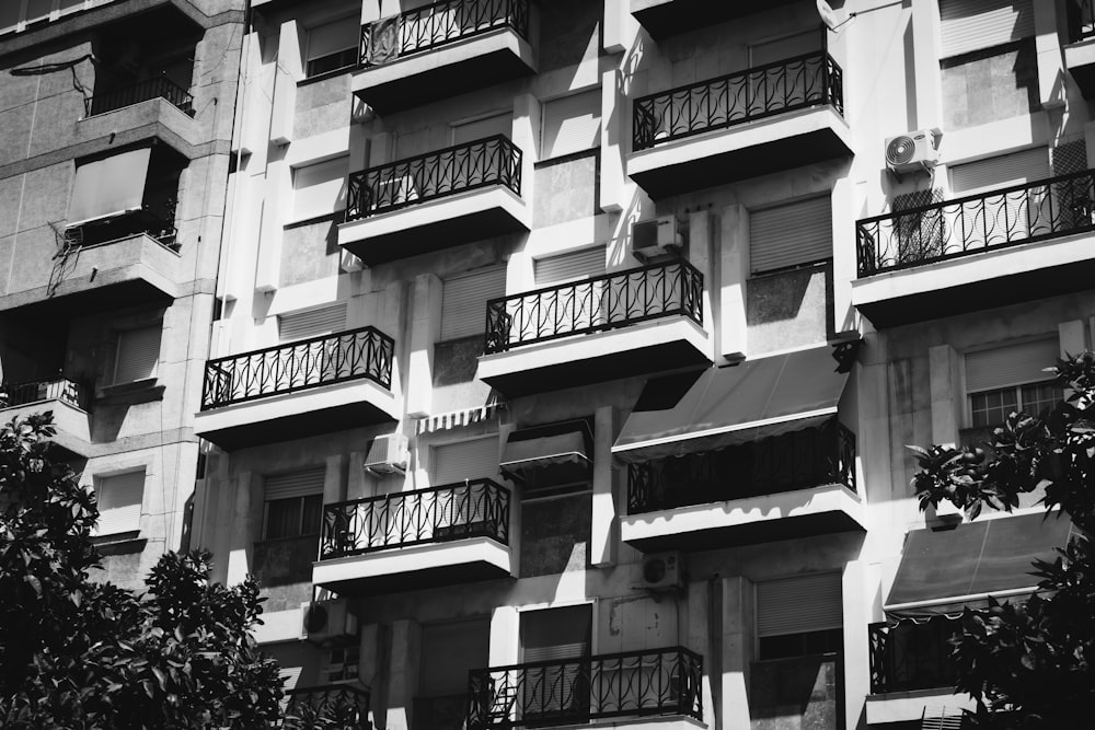 a building with balconies and balconies