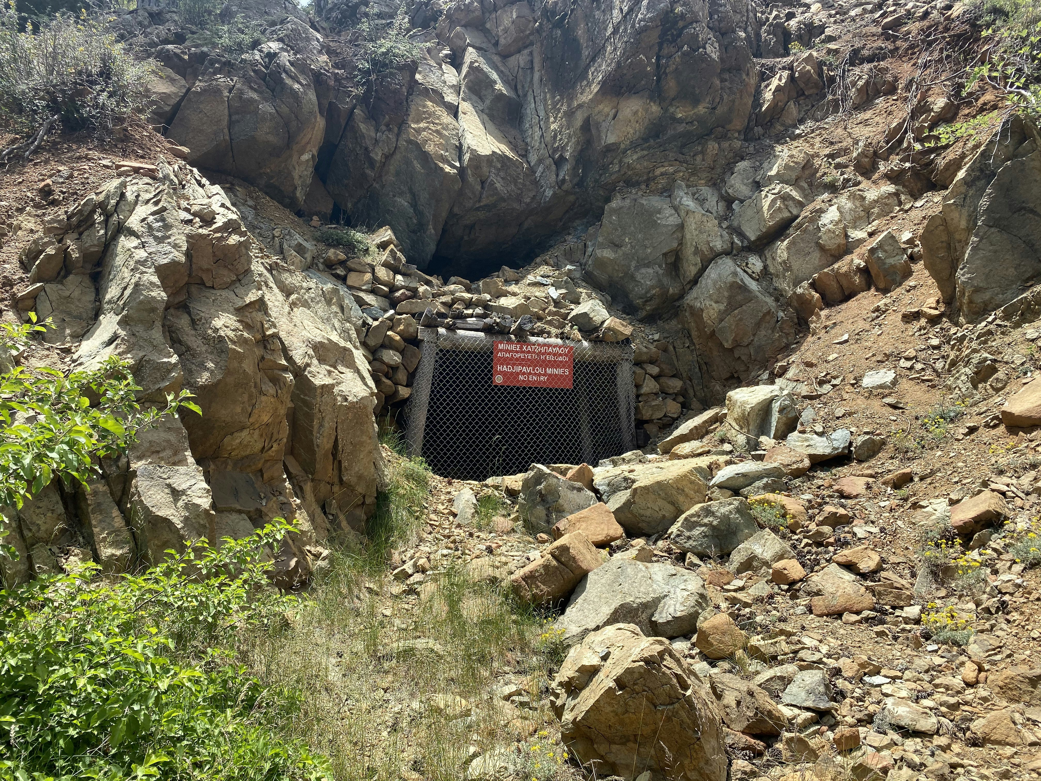 Visiting the Hadjipavlou mine in the Troodos mountain range in Cyprus
