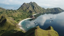 a body of water surrounded by mountains