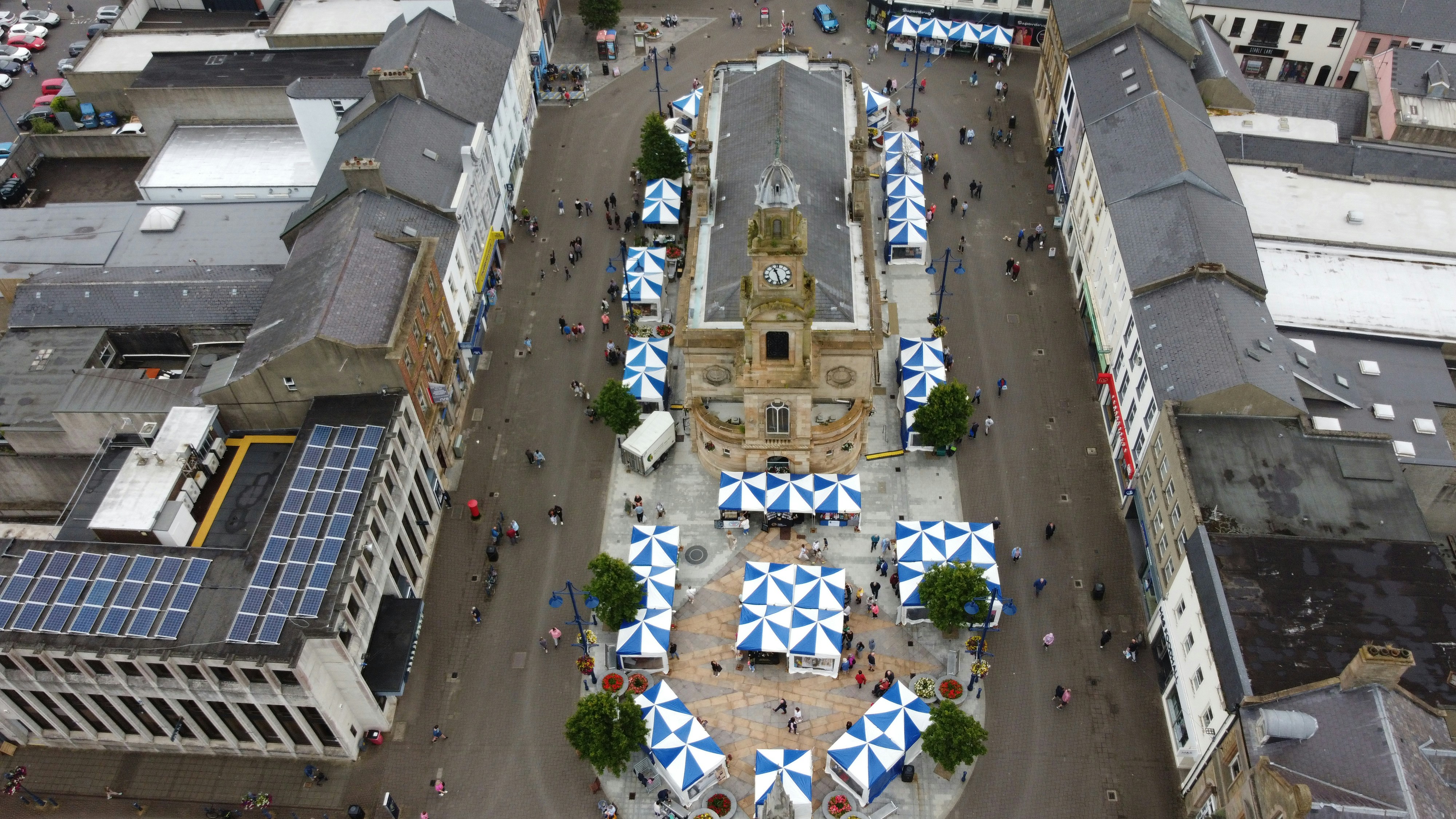 a large building with a clock tower