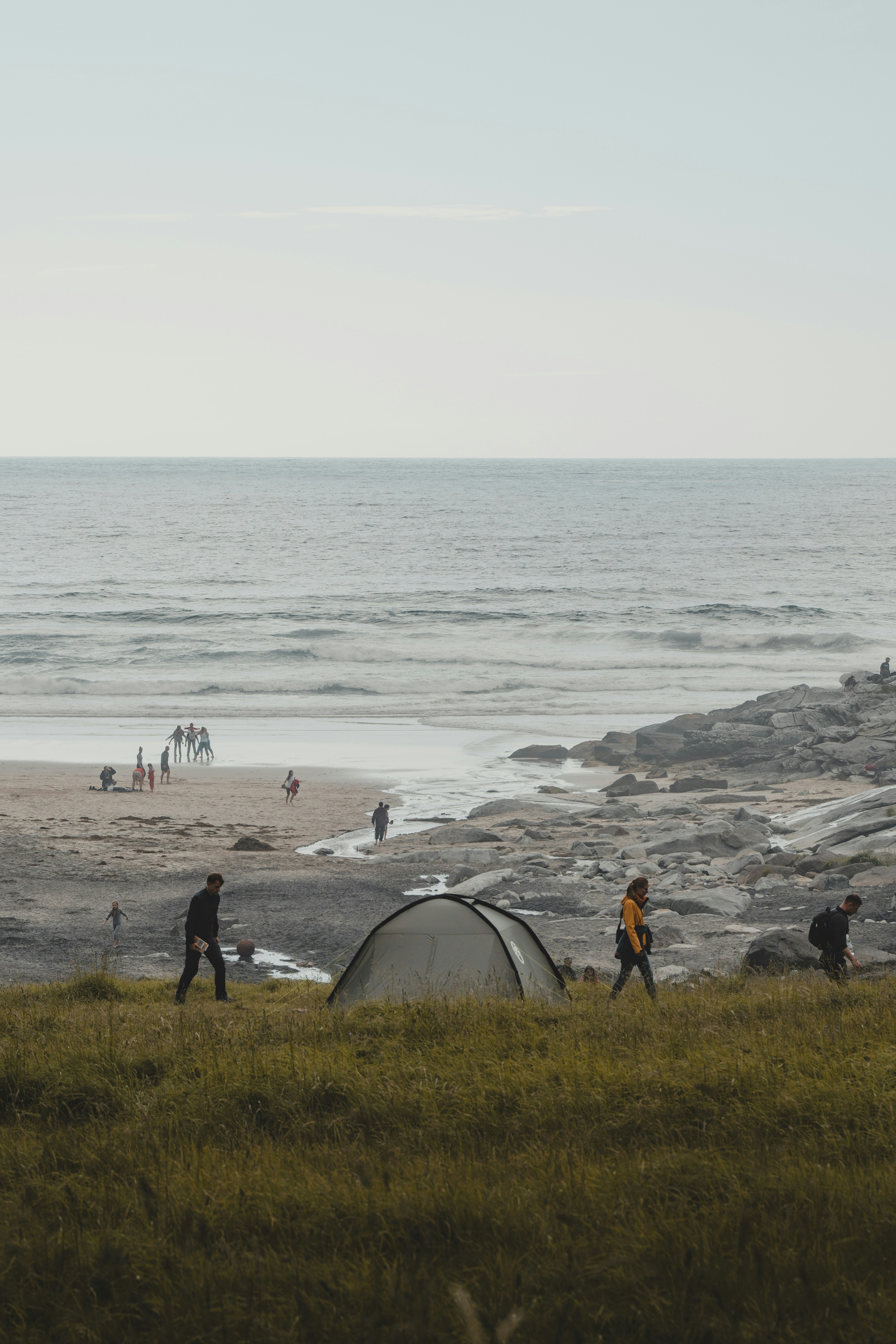 people on a beach