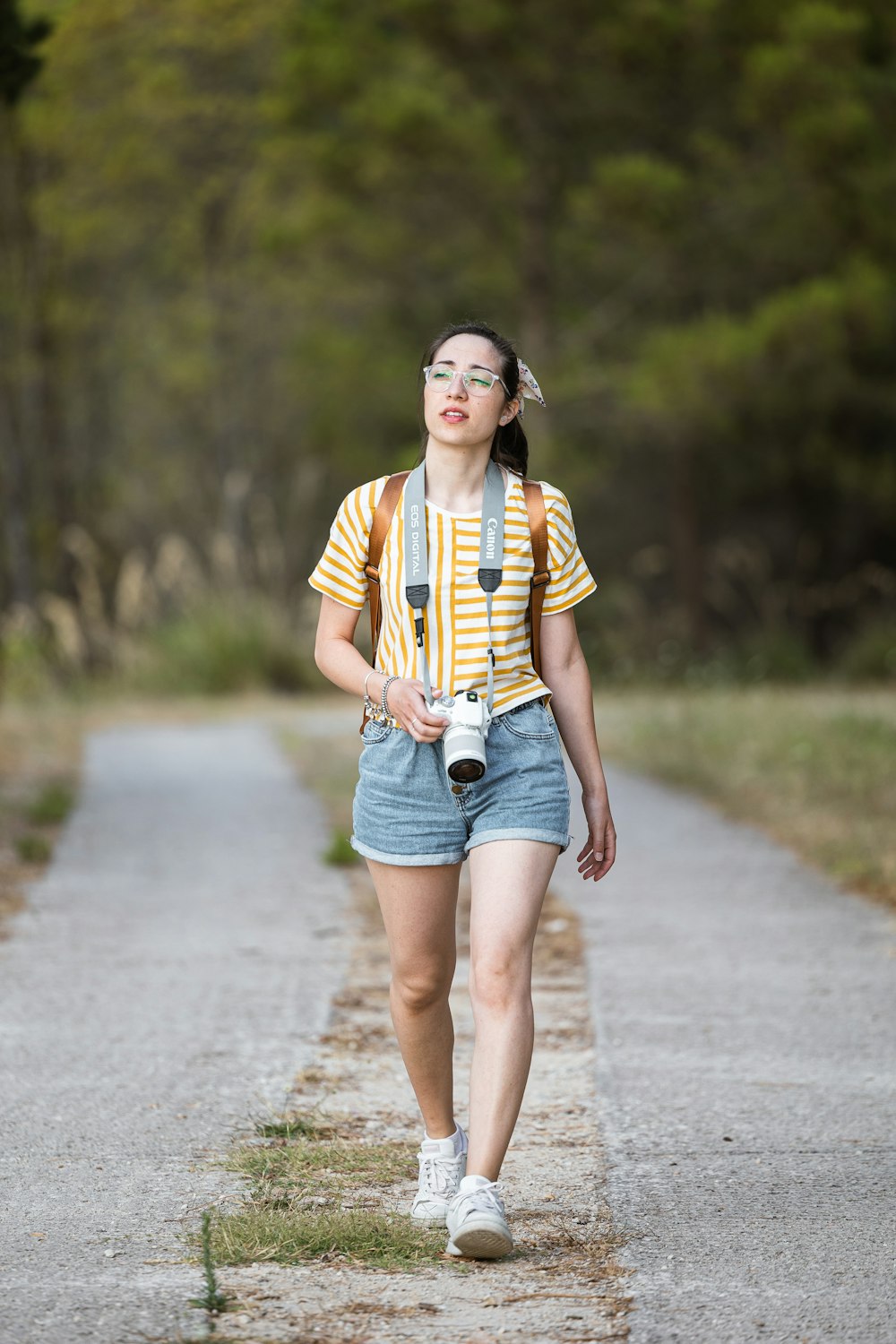 a person walking on a path