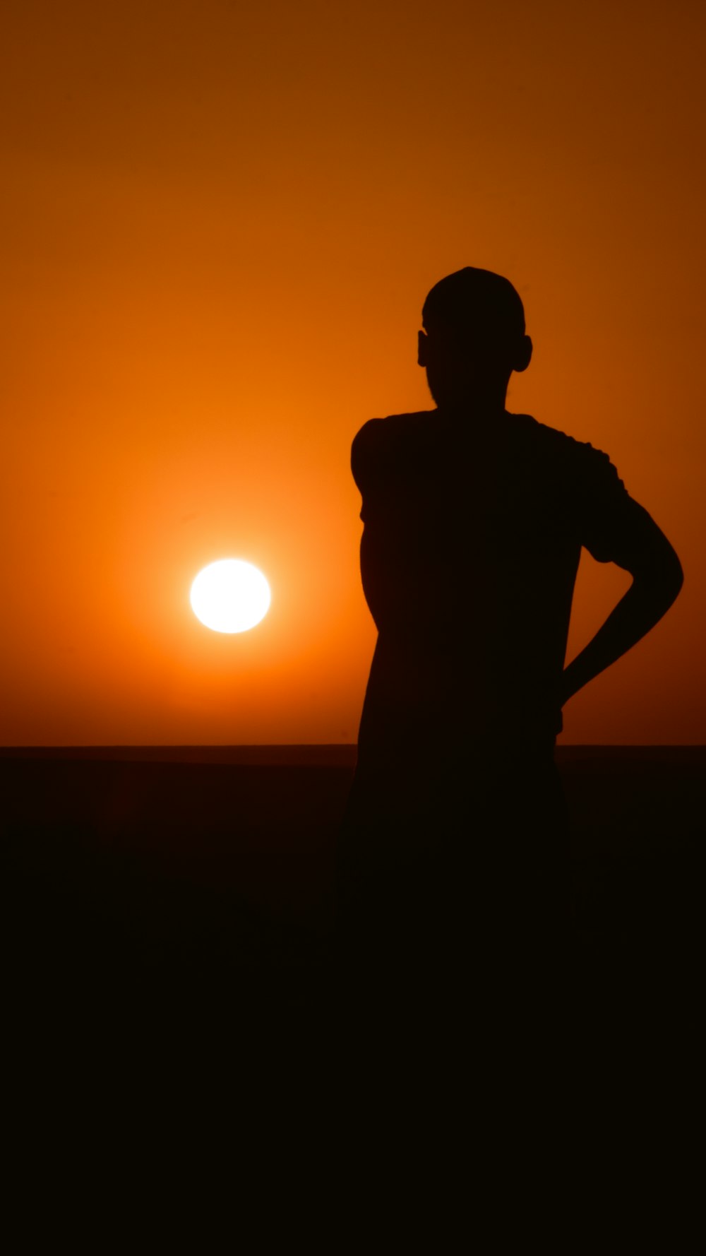 a silhouette of a man