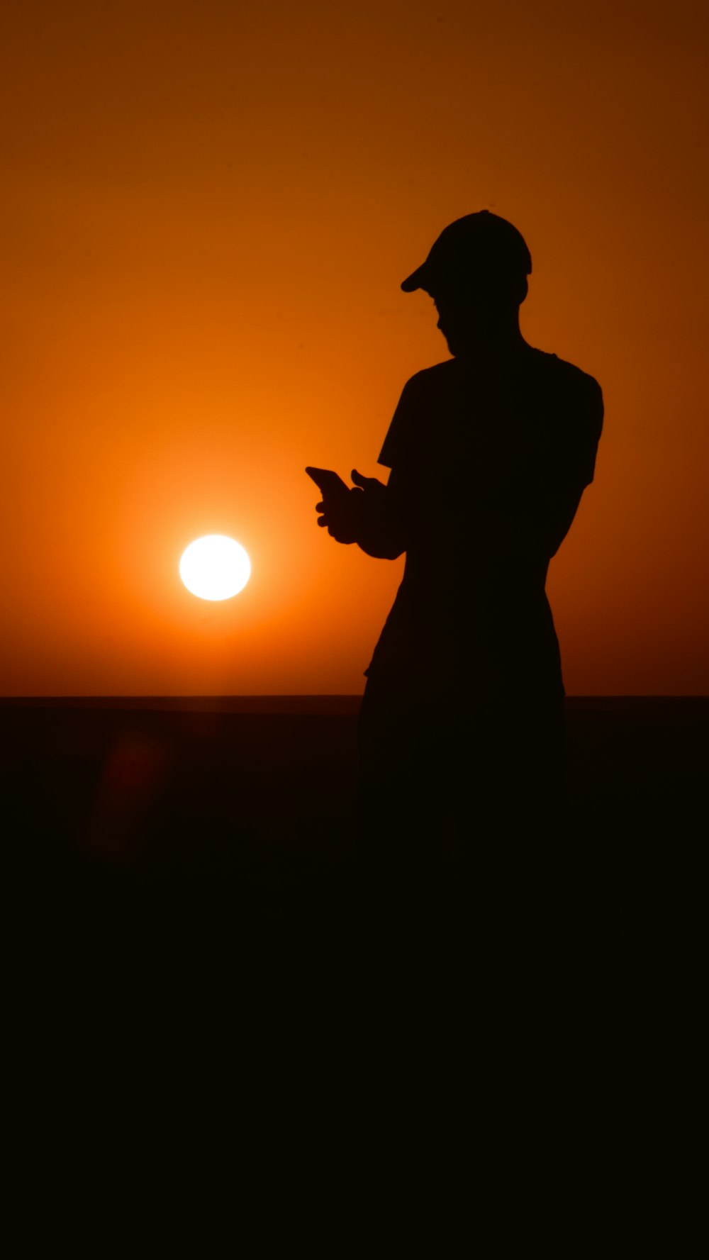 a silhouette of a person