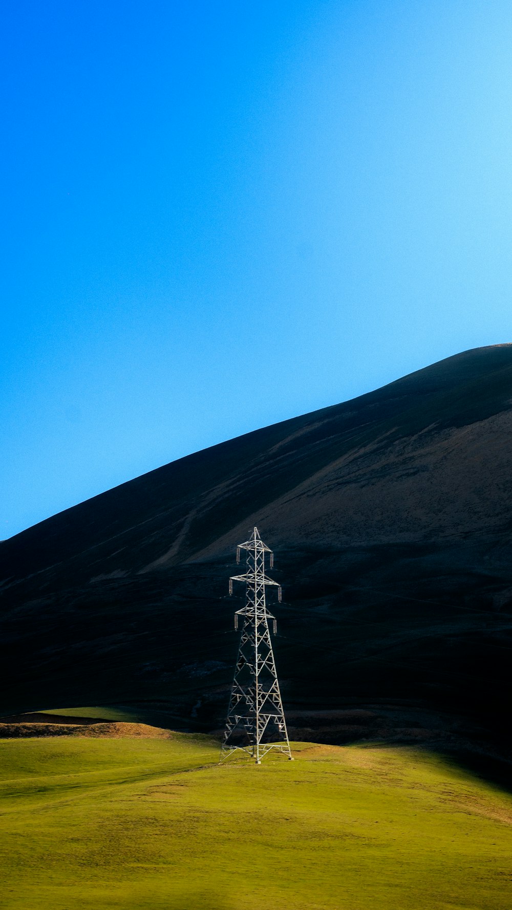 a tower in a field