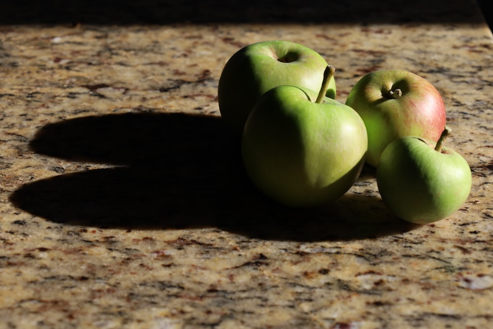 a group of green apples