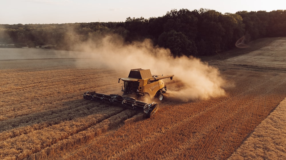 a tractor pulling a trailer