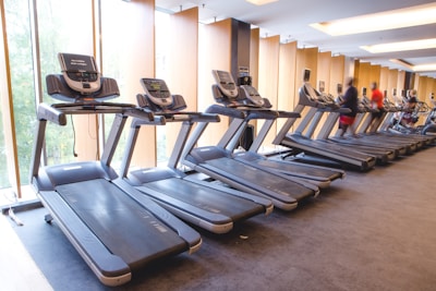 a gym with exercise equipment