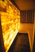 a hallway with a window