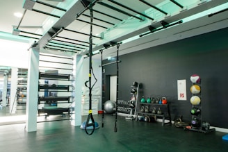 a room with shelves and equipment