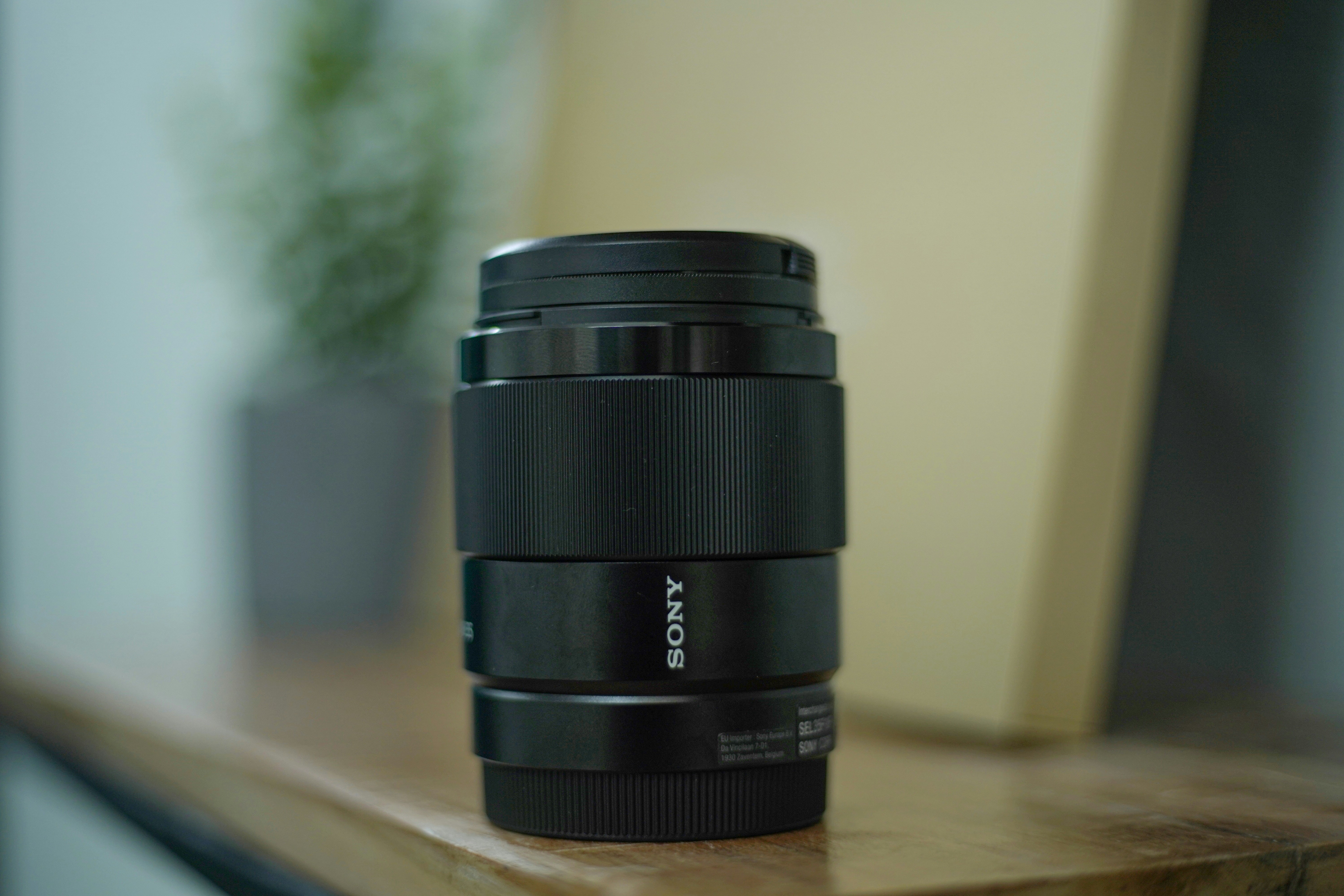 a camera lens on a table