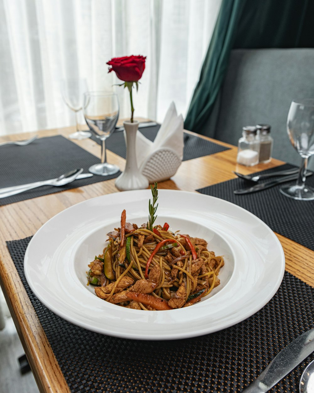 a plate of food on a table