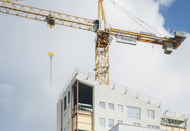 a crane on top of a building