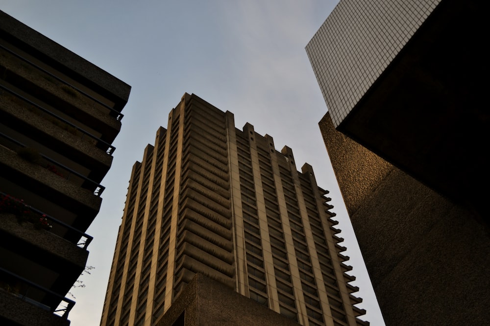 a low angle view of buildings