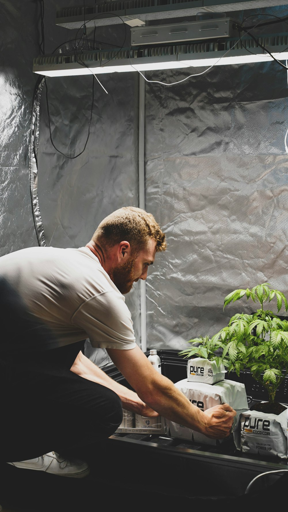 a man working on a project