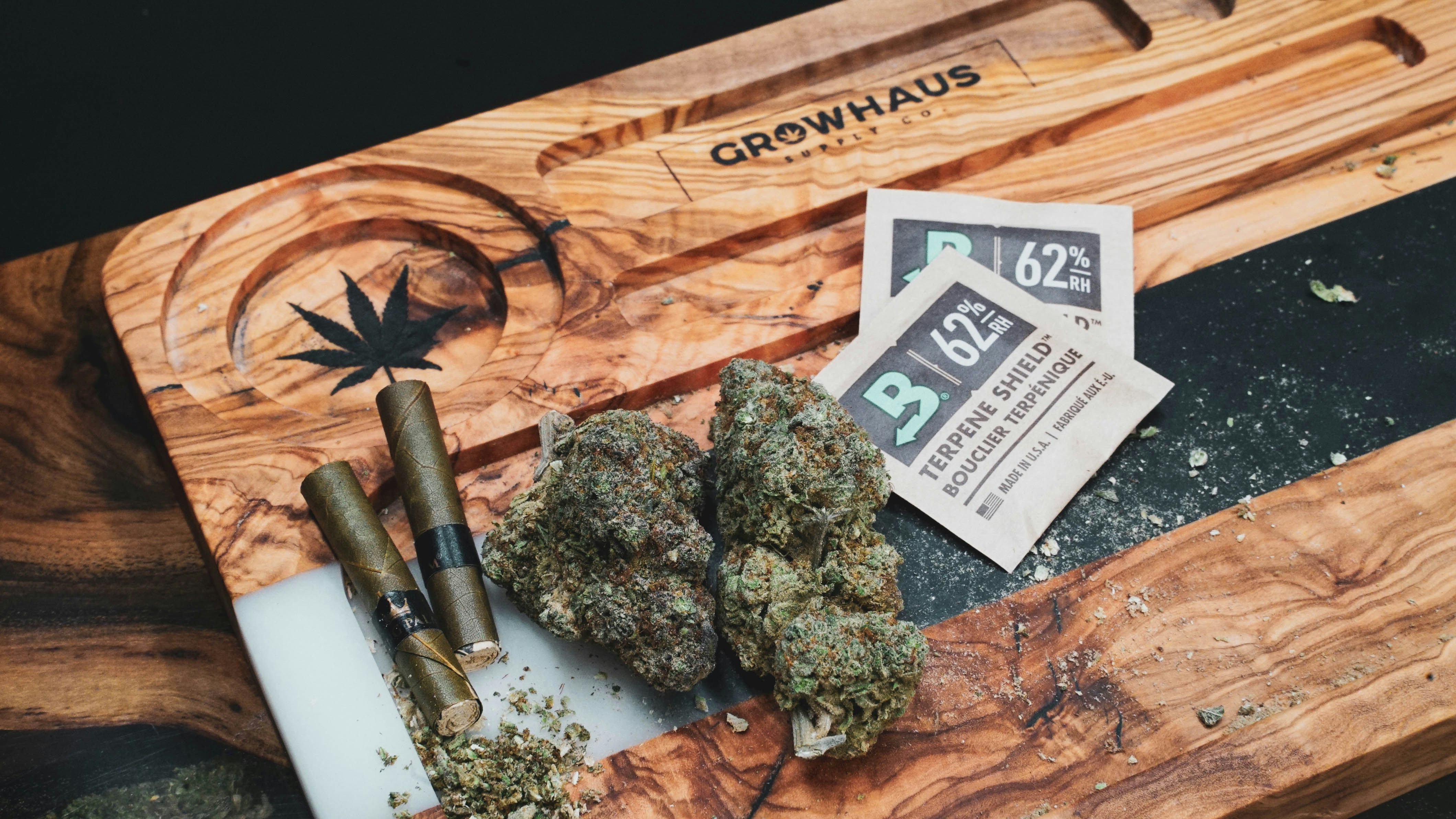 a group of marijuana on a table