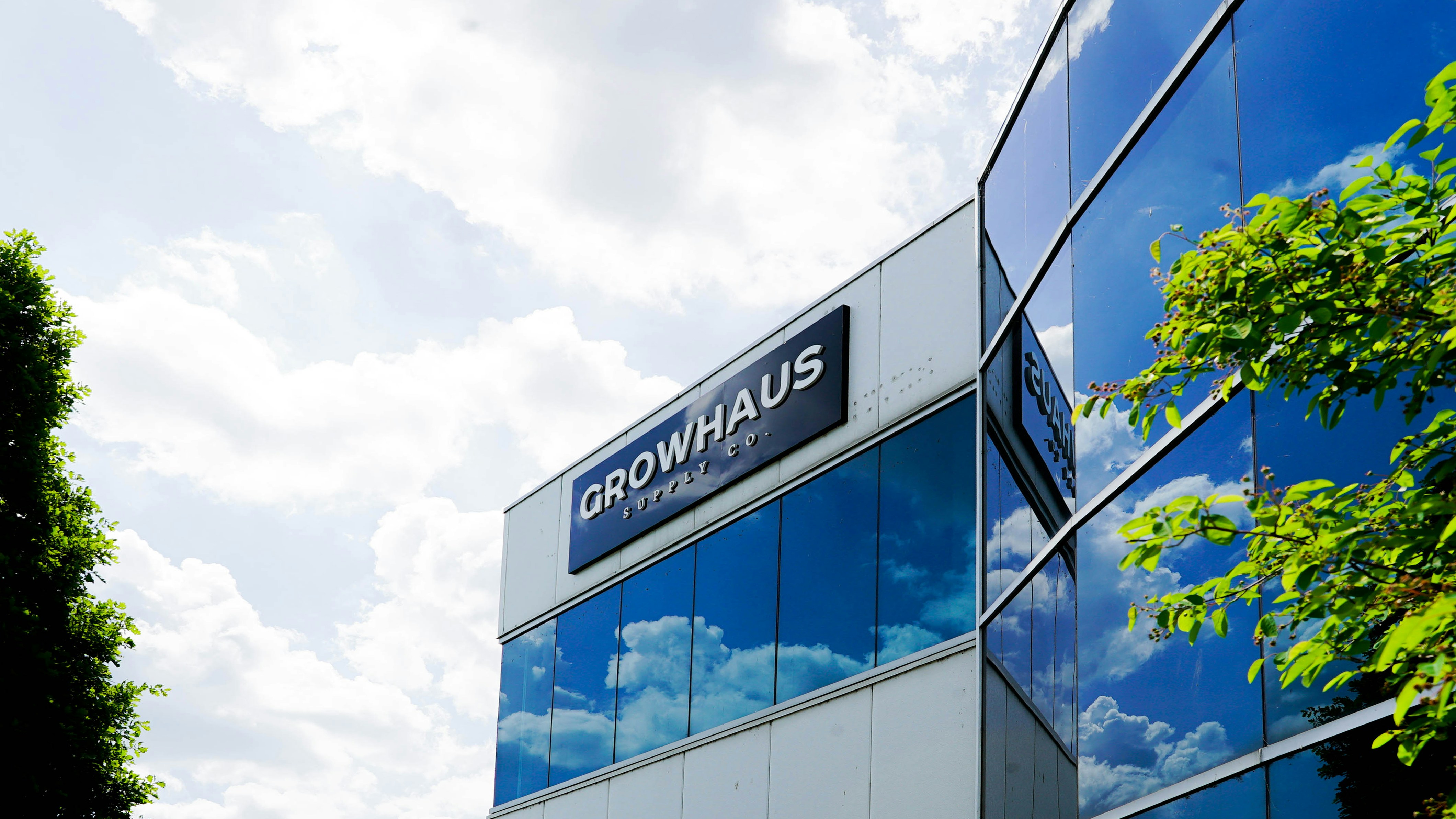 a building with glass windows