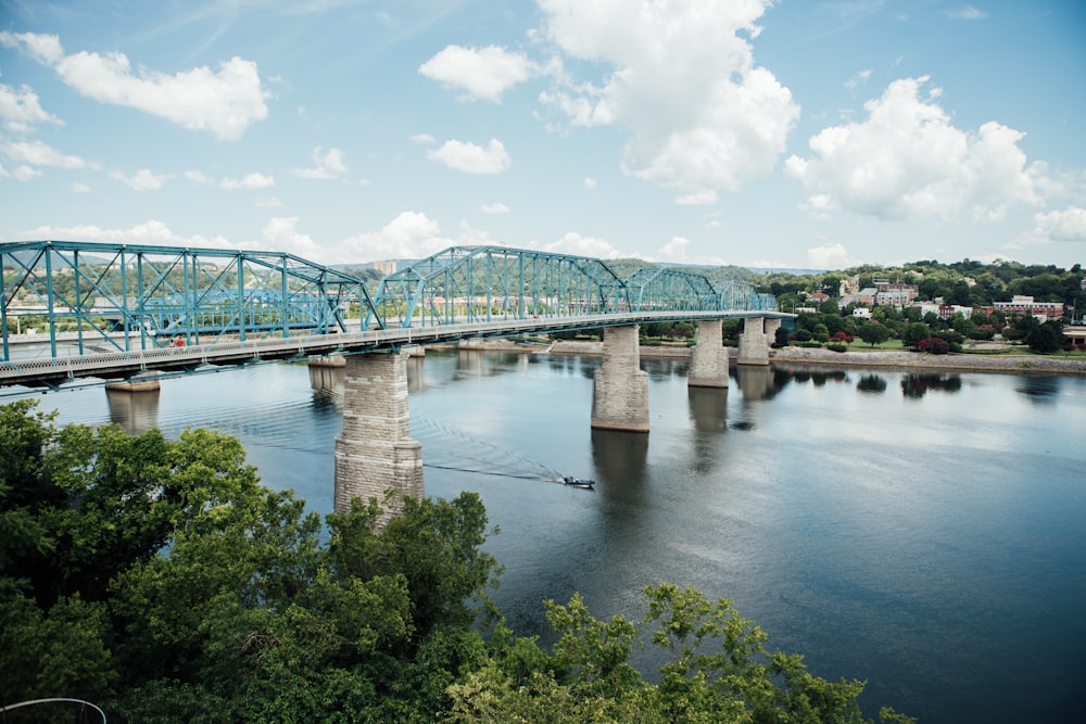 a bridge over a river