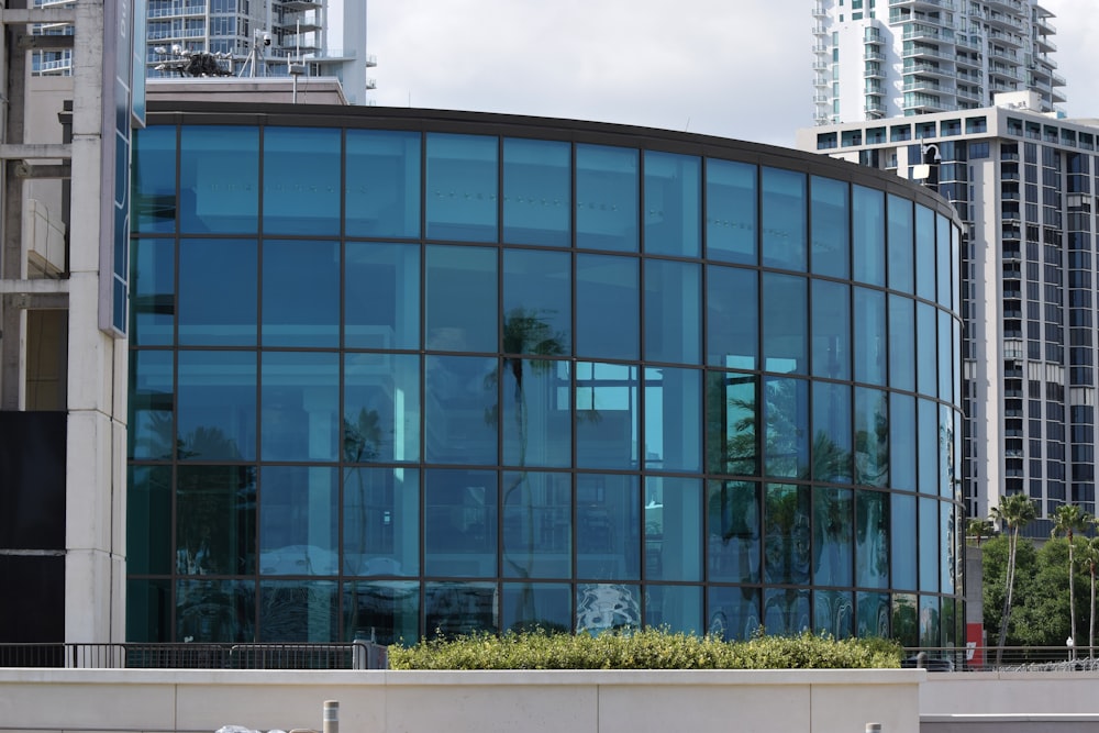 a building with many windows