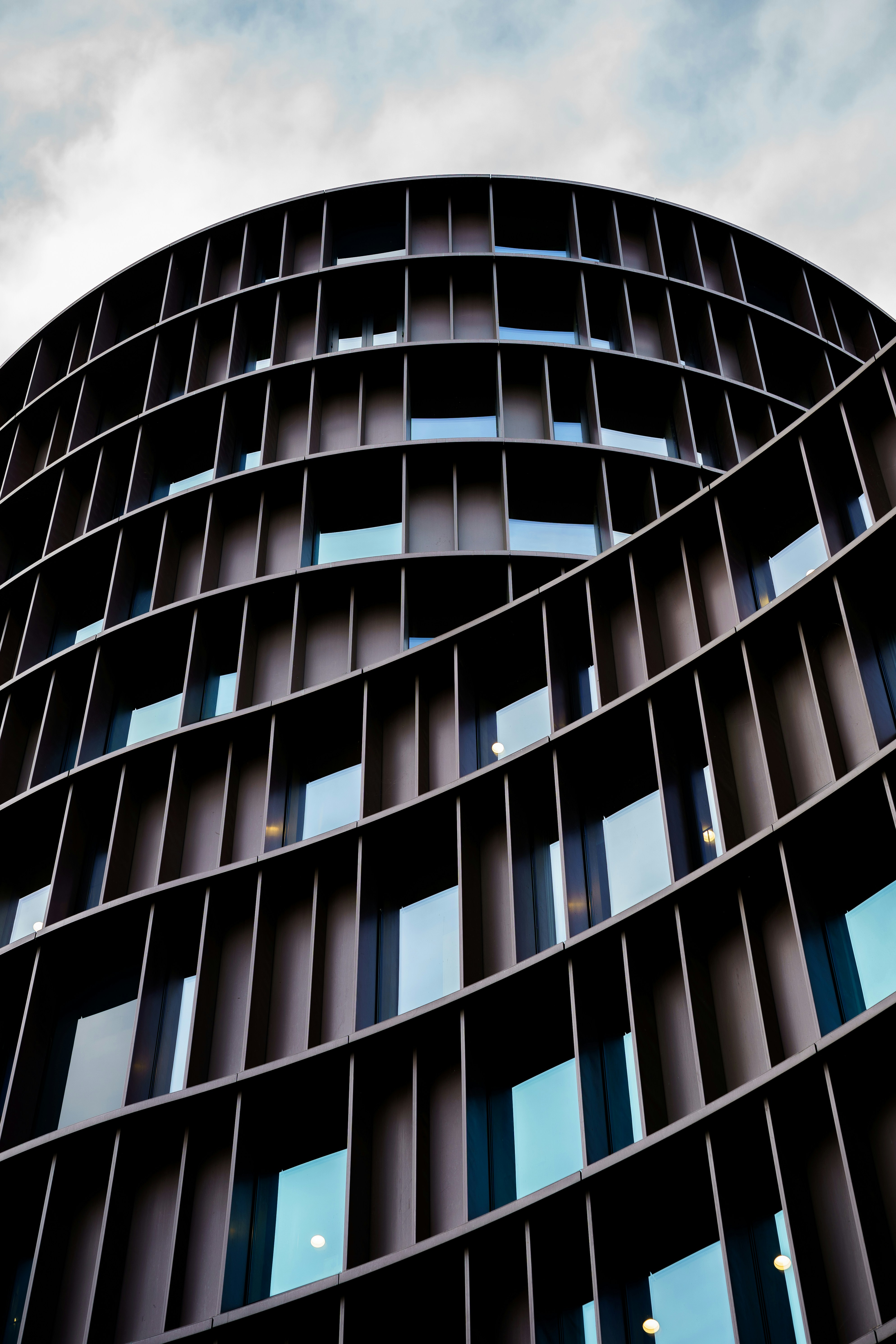 a building with glass windows