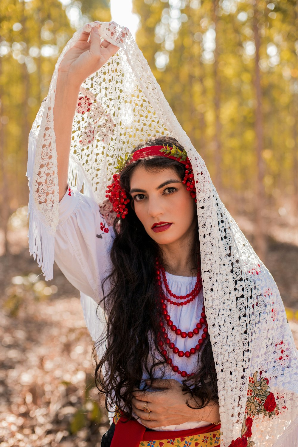 a person holding a parasol