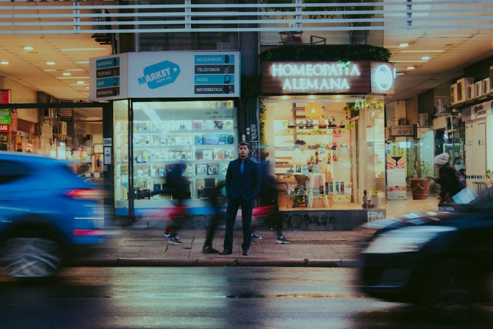 a person walking on a sidewalk