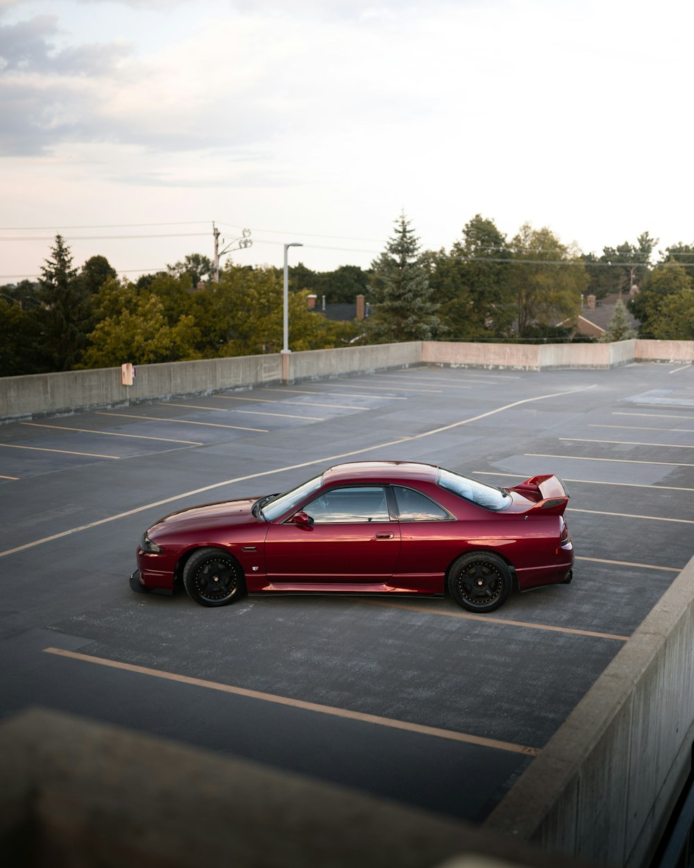 a red car on a race track