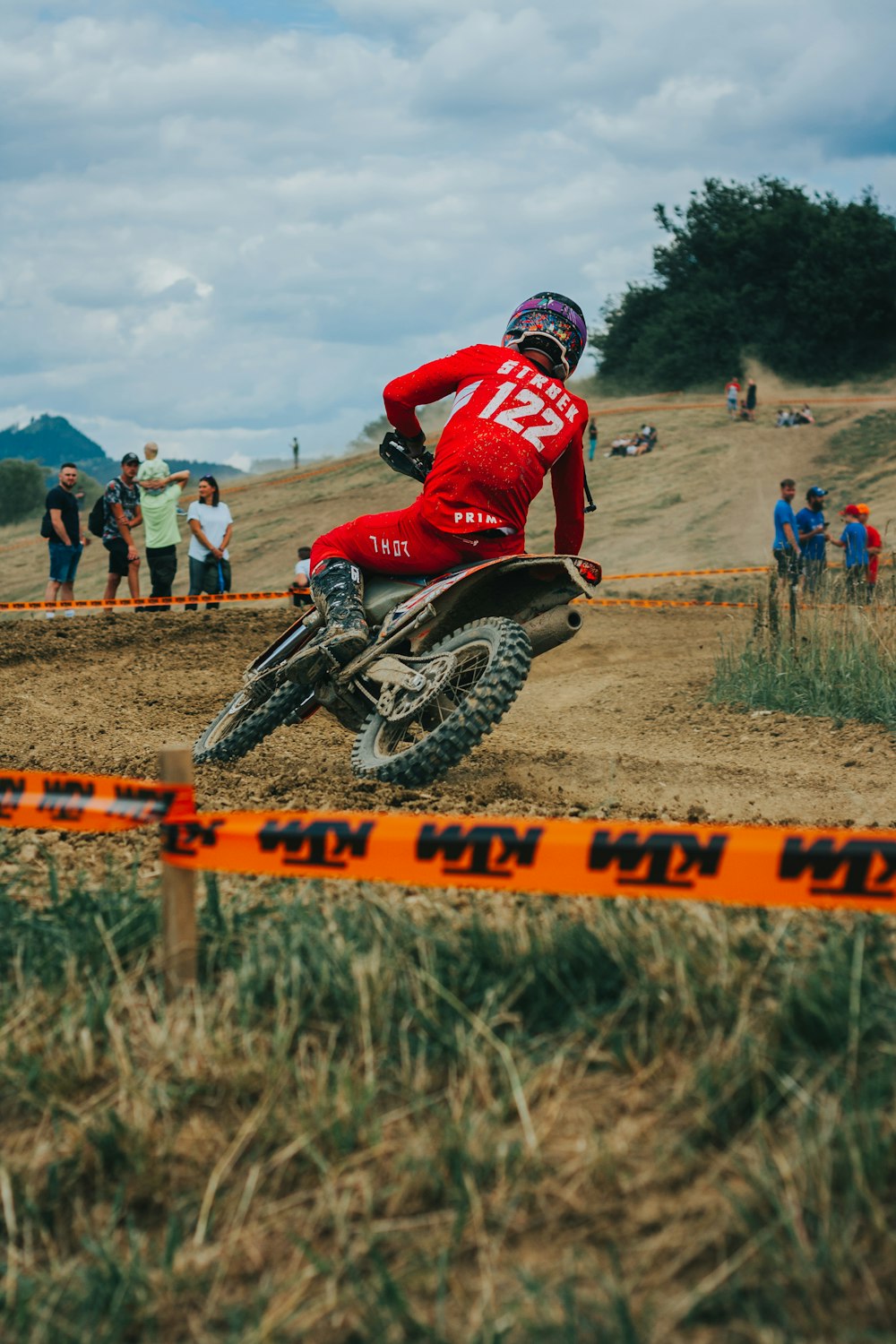 a person riding a dirt bike