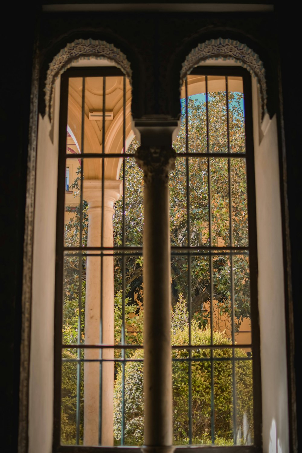 a window in a building