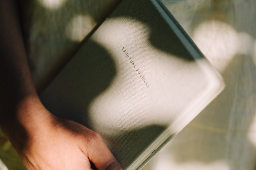 a person holding a book