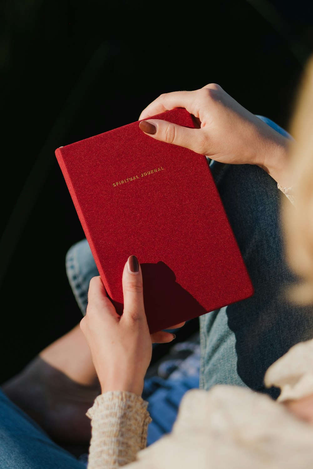 a person holding a book