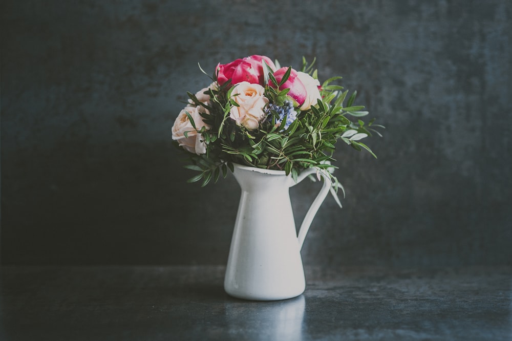 a vase with flowers