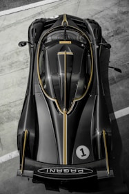 a black and yellow car