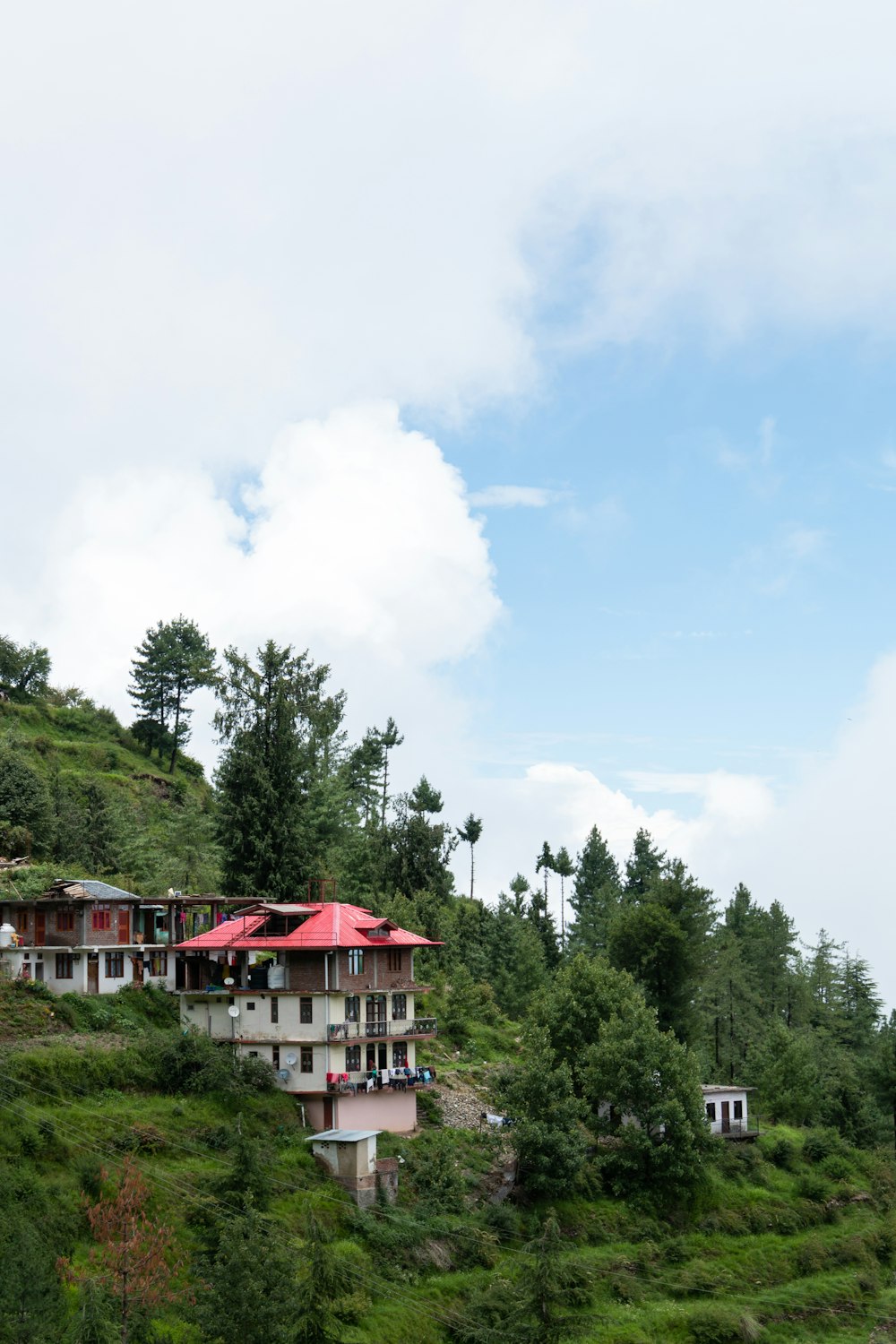 a building on a hill