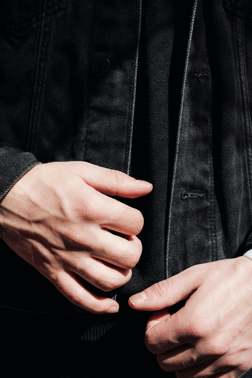 a close-up of a man's hands