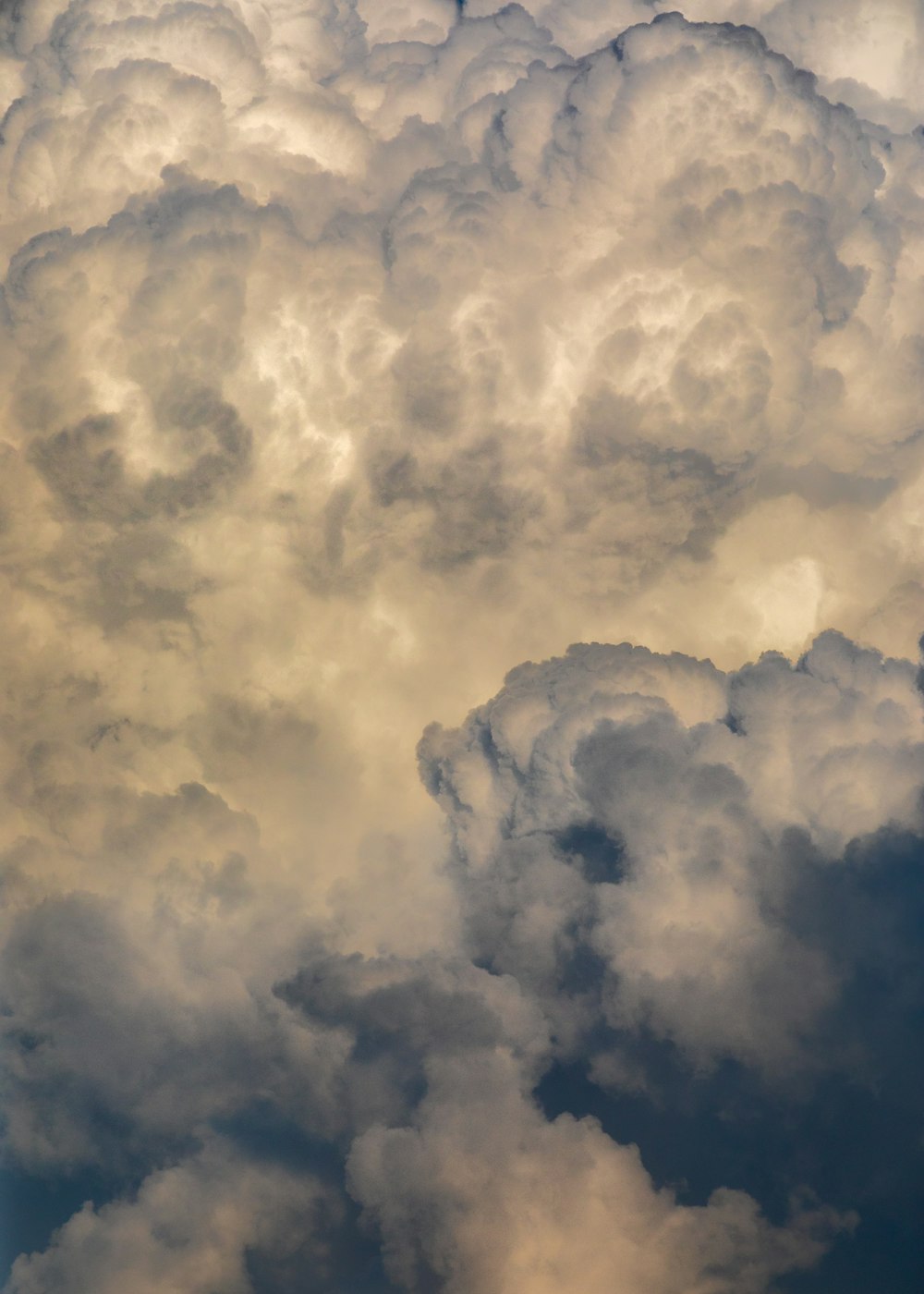 a large white and grey cloudy sky