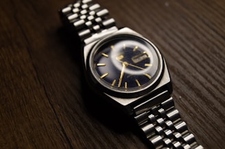 a close up of a watch