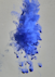 a blue liquid splashing