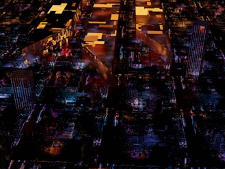 a city at night